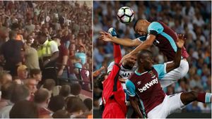 VIDEO Scene incredibile pe stadionul lui West Ham, în timpul meciului cu Astra. Un suporter a fost bătut cu bestialitate sub privirile stewarzilor. Daily Mail scrie că bărbatul agresat ar fi român