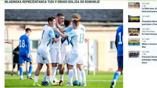 România - Slovenia 0-3 la meciuri directe într-o săptămână. Selecționata condusă de Alexandru Pelici a pierdut din nou. Radaslavescu și Musi, singurii jucători din Superligă aflați în primul ”11”