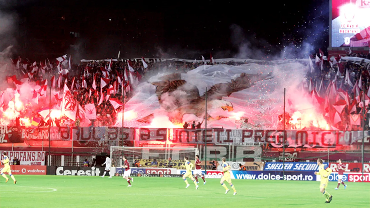 Rapid, pedepsită pentru torțele de la meciul cu Steaua:** două etape fără spectatori + amendă! Ce meciuri se vor disputa cu stadionul gol