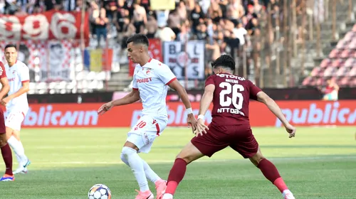 Reacția amară a lui Cîrjan, după ce a marcat primul său gol în CFR Cluj – Dinamo 3-2