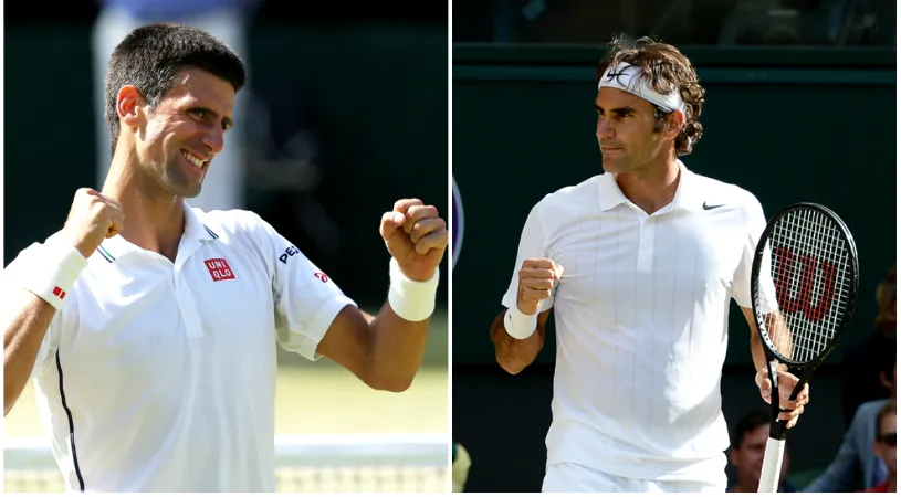 Ultim act de colecție la Wimbledon. Federer și Djokovic se vor afla față în față pentru a doua oară într-o finală de GS