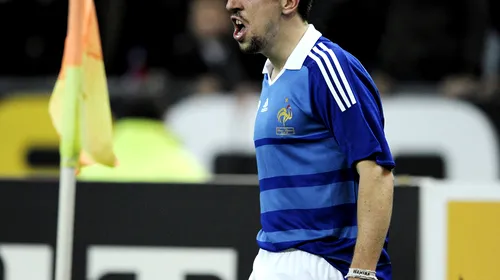 Ribery e dezamăgit:**”Egalul cu România e ca o înfrângere!”