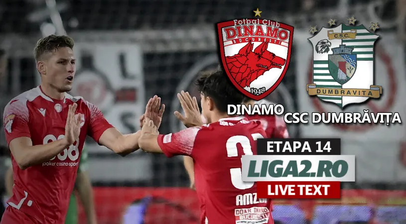 Dinamo a făcut show la Giurgiu, cu CSC Dumbrăvița. A obținut o victorie convingătoare și continuă să spere la play-off