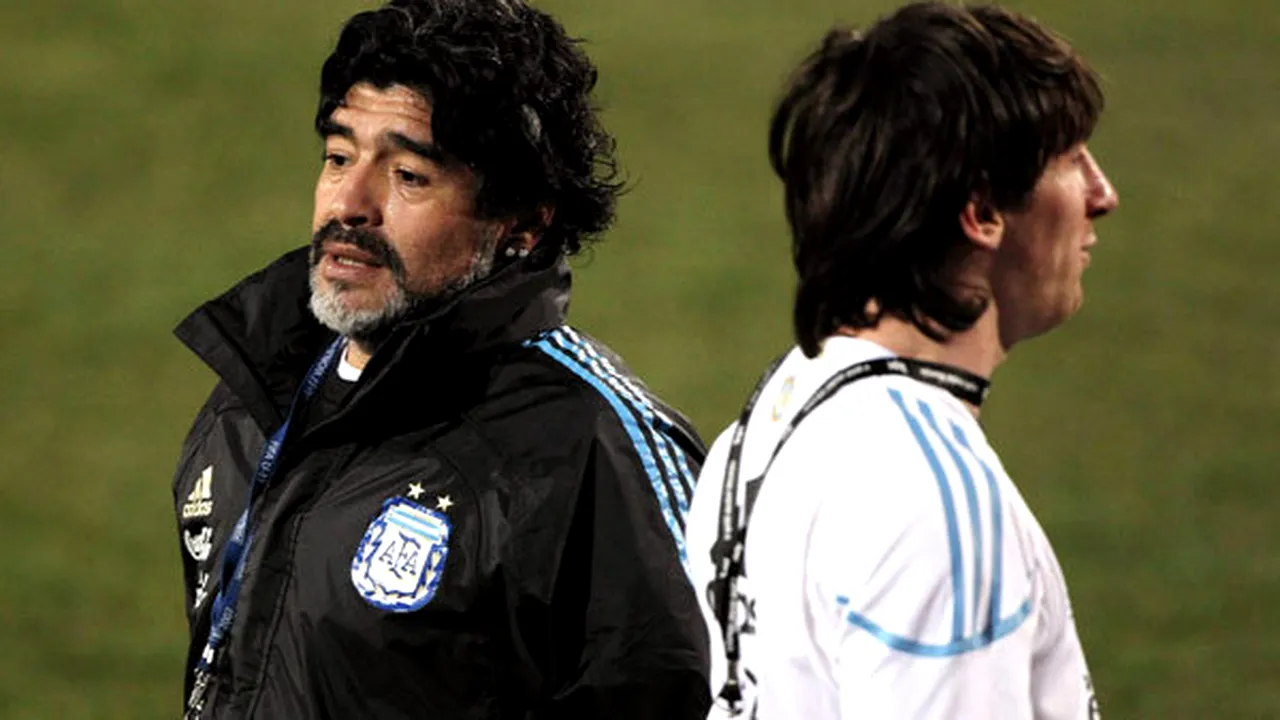 Maradona a tranșat rivalitatea cu Lionel Messi pentru cel mai tare jucător din istorie:** 