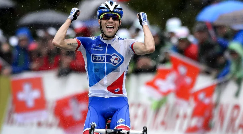 Thibaut Pinot a câștigat etapa regină din Turul Elveției, una dintre cele mai grele runde din 2015. Lăsat în urmă pe ultima cățărare, francezul a revenit senzațional 