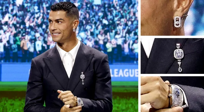 Apariție stelară: Cristiano Ronaldo a venit cu diamante de 6.000.000 de euro pe el la eveniment!