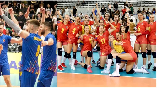 Moment senzațional pentru voleiul românesc: echipele naționale au reușit „dubla” în Silver League! Băieții au demolat Grecia în retur și egalează performanța fetelor