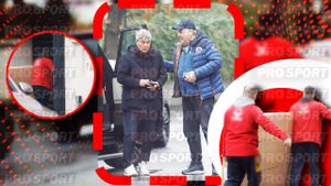 Mircea Lucescu și-a luat televizor cu diagonală uriașă pentru a-i spiona pe turci! Imagini cu noua „jucărie” a selecționerului României, în timp ce e cărată la vila acestuia. EXCLUSIV