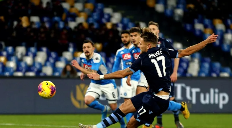 Napoli se califică în semifinalele Cupei Italiei! Immobile, ratarea sezonului, doi eliminați și un gol anulat pentru Lazio | VIDEO