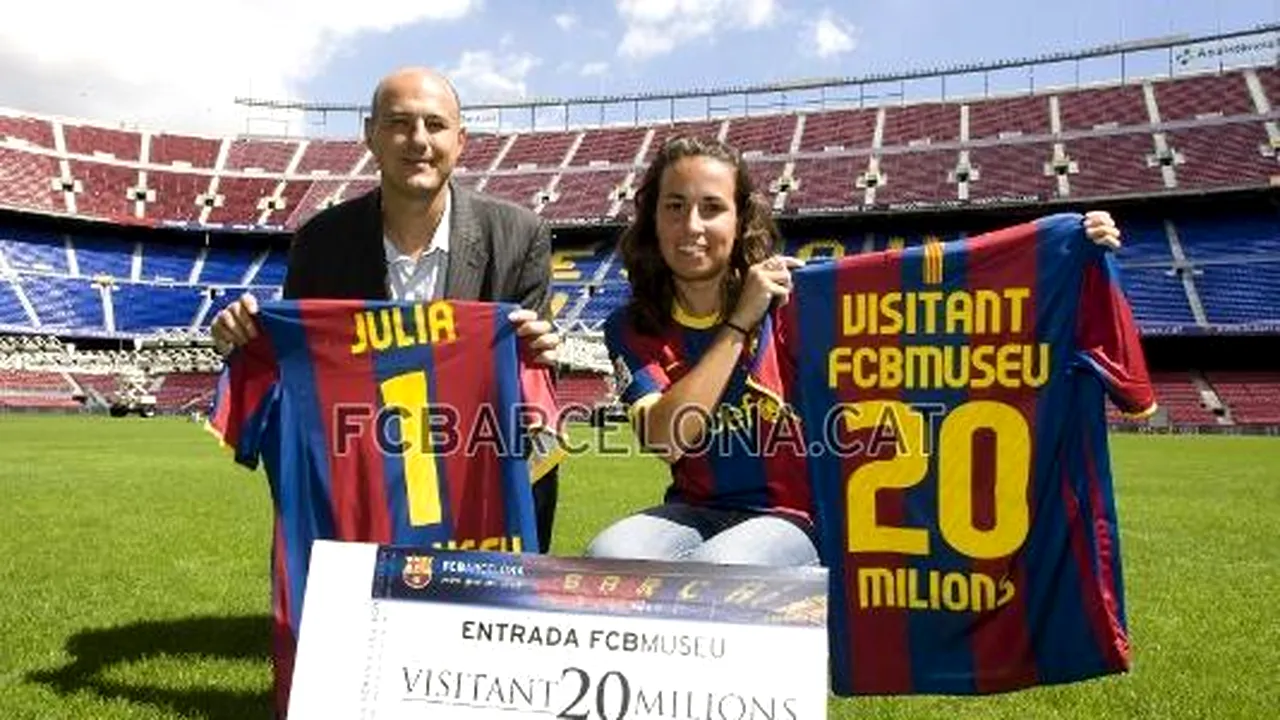 FOTO** Barcelona a premiat vizitatorul cu numărul 20.000.000 al muzeului clubului!