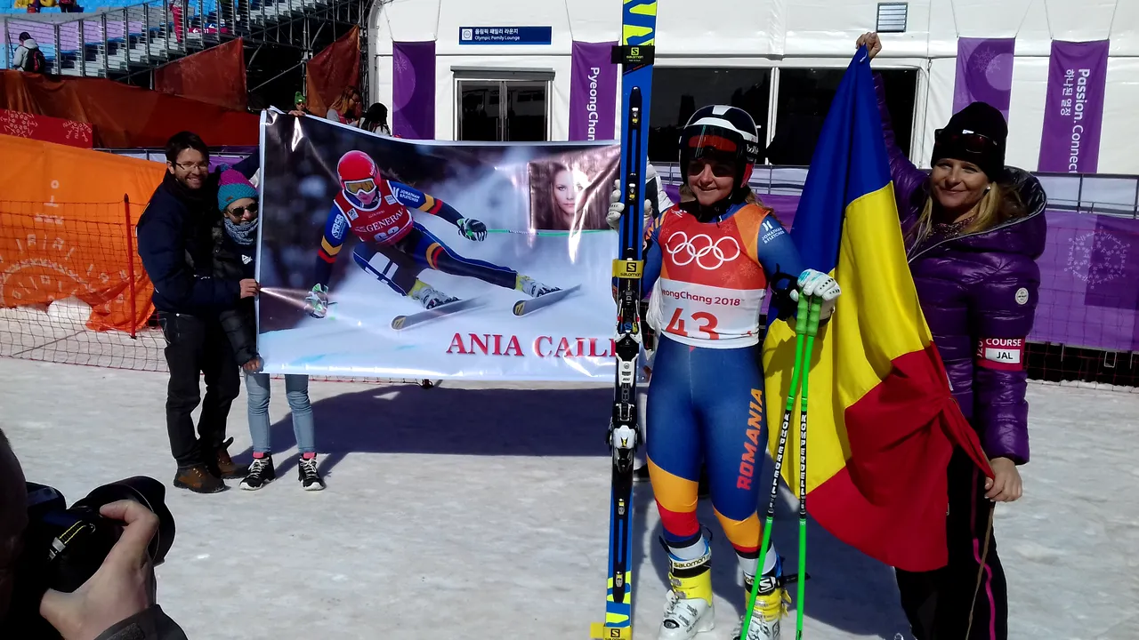 JO de iarnă. Ania Caill, un zâmbet pe pârtia olimpică de schi alpin de la PyeongChang. Pe ce loc a terminat sportiva la SuperG, în proba câștigată surprinzător de cehoaica Ledecka. Întâlnire între Mihai Covaliu și Thomas Bach