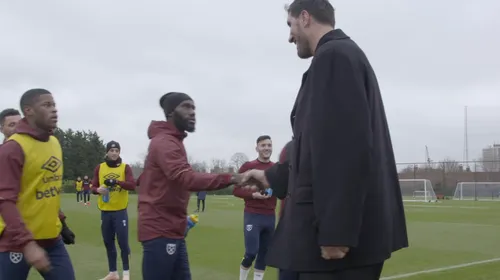 VIDEO | Ghiță Mureșan, în vizită la antrenamentul celor de la West Ham! Cum au reacționat starurile lui Pellegrini