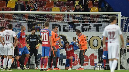 Cât de gravă este accidentarea lui Aganovic? Reghecampf: "Avea dureri mari, nu-și poate mișca maxilarul!"