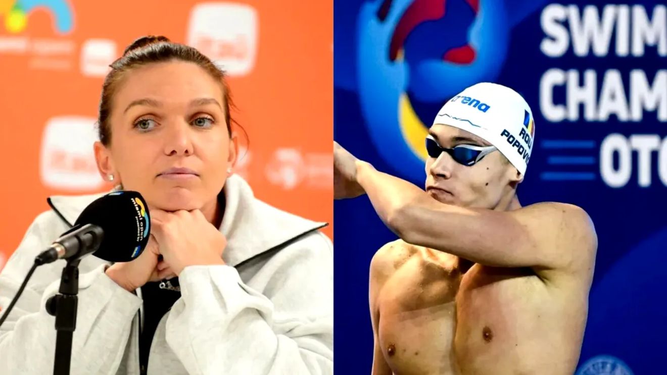 Simona Halep, dată pe spate de forța lui David Popovici. Reacție despre prestația din Singapore: „Pare foarte puternic! Am un sfat pentru el”