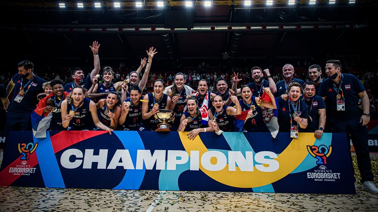 Serbia este noua campioană a Europei în baschetul feminin, după ce a învins Franța în finală cu 63-54