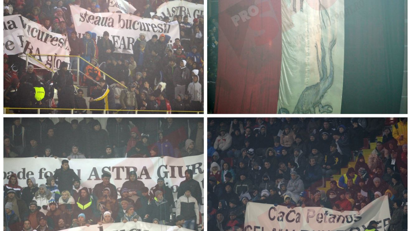 "Bun venit selecționatei de box". Steliștii, ironizați la Giurgiu. Cu ce mesaje au fost primiți elevii lui Reghecampf