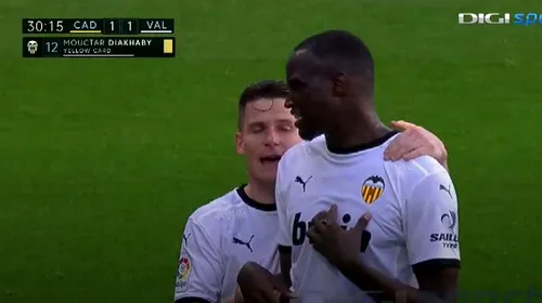 Incredibil! Scandal de rasism în prima repriză a meciului dintre Cadiz și Valencia. Jucătorii au ieșit de pe teren | FOTO