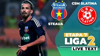 Steaua evită în minutul 90 eșecul în Ghencea, cu CSM Slatina. Doi puști au marcat golurile meciului care a închis etapa a 7-a a Ligii 2