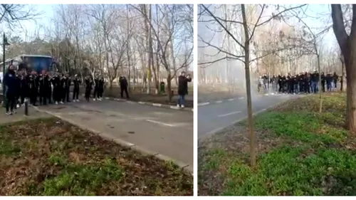 VIDEO | Surpriză pentru ASU Poli la Slobozia. Suporterii din Peluza Sud Timișoara au făcut deplasarea pentru a-i încuraja pe Ioan Mera și compania înainte de meciul cu Unirea. Jucătorii nu i-au putut răsplăti pe măsură pe teren