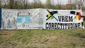 Banner la vestiarul arbitrilor