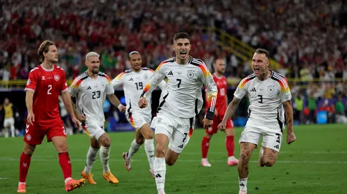 Germania – Danemarca 2-0, în optimile de finală ale EURO. Mașinăria nemțească de fotbal zdrobește naționala daneză la Dortmund! Musiala înscrie pentru „die Mannschaft”, iar țara gazdă se califică în sferturi