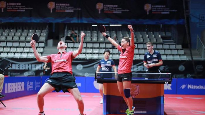 Ovidiu Ionescu și Bernadette Szocs s-au oprit în sferturile probei de dublu mixt la Campionatul European de tenis de masă de la Alicante, după o calificare spectaculoasă pe tabloul de 8