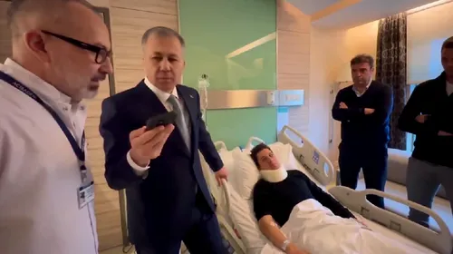 Primele imagini cu arbitrul Halil Umut Meler pe patul din spital, după ce a fost lovit cu bestialitate de bașkanul lui Ankaragucu! Cum arată și ce i-a spus, la telefon, președintele Recep Erdogan