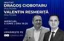 Marius Tucă Show începe miercuri, 5 iunie, de la ora 19.20, live pe gândul.ro. Invitați: Dragoș Ciobotaru și Valentin Resmeriță