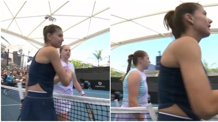 Ieri prietene, azi dușmance! Moment tensionat între Sorana Cîrstea și Jelena Ostapenko, la finalul meciului de la Adelaide. VIDEO