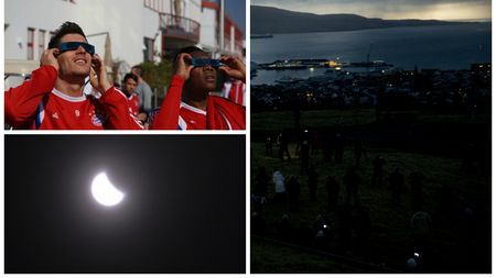 VIDEO | Eclipsa de soare s-a văzut cel mai bine în... Feroe. Cum s-a întunecat cerul viitoarei adversare a României și cum au trăit fotbaliștii eclipsa