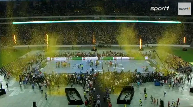 VIDEO | Record mondial de asistență înregistrat la un meci de handbal din Germania: peste 40.000 de spectatori au asistat la partidă pe un stadion de fotbal