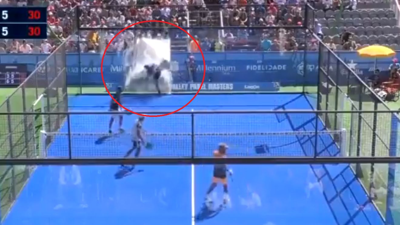 Video HORROR! Sportivul a spart un geam cu spatele și spectatorii și-au pus mâinile în cap. Clipe de groază în Portugalia