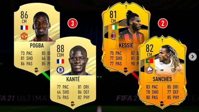 Cele mai bune cupluri de mijlocași din FIFA 21: Paul Pogba și N'golo Kante câștigă toate duelurile din ePremier League