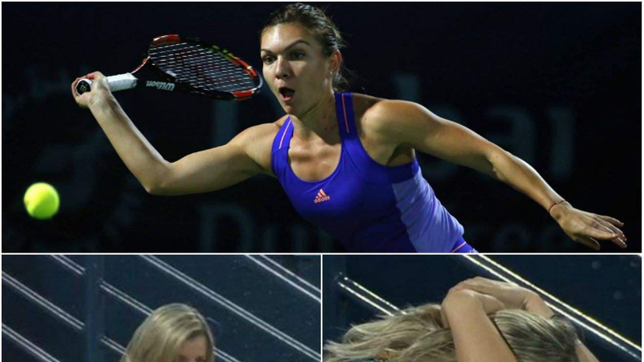 FOTO & VIDEO! FABULOS Fana din România devenită vedetă peste noapte! "Chemați o ambulanță pentru ea". Ce a făcut la meciul lui Halep