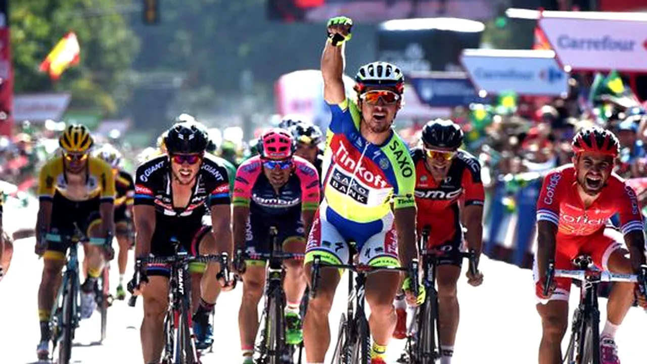 În sfârșit, Sagan! Sprinterul slovac a câștigat prima etapă într-un Mare Tur din ultimii doi ani, după ce s-a impus la Malaga