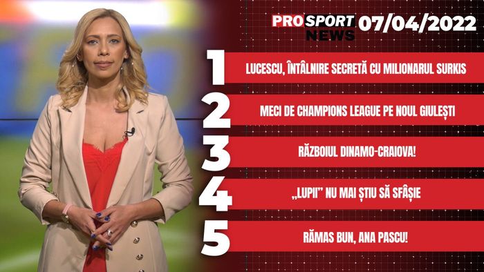 ProSport NEWS | Meci de Champions League pe noul stadion din Giulești. Cele mai importante știri ale zilei | VIDEO