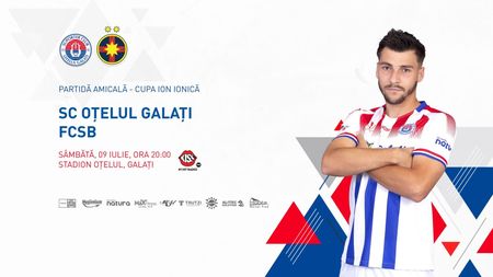 Oțelul Galați - FCSB, 0-1! Elevii lui Toni Petrea se impun în ultimul amical al verii, grație golului marcat de Florinel Coman!
