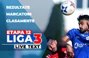 Liga 3, etapa 12 | 15 meciuri se dispută astăzi. Printre echipele care intră la joc se numără și CSM Alexandria și SCM Râmnicu Vâlcea, două dintre ultimele trei formații fără eșec