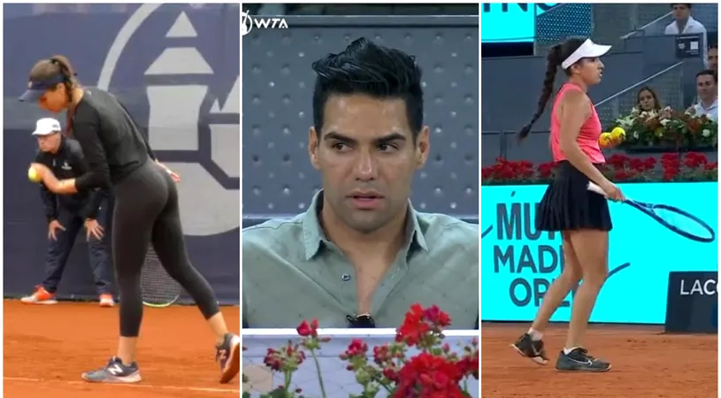 Ar fi vrut să o vadă pe Sorana Cîrstea! La ce meci de tenis și-a făcut apariția Radamel Falcao, la turneul Madrid Open | VIDEO