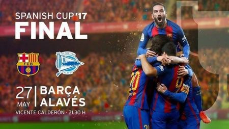 Nu a câștigat nimic în acest sezon. Ultima șansă a Barcelonei să ridice un trofeu este în finala Cupei Regelui. Barcelona și Alaves și-au personalizat echipamentele