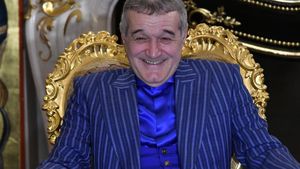Gigi Becali, criză de râs în fața jurnaliștilor! „I-am spus lui Meme” + Atac asupra unui jucător: „A făcut o mare mizerie!” VIDEO