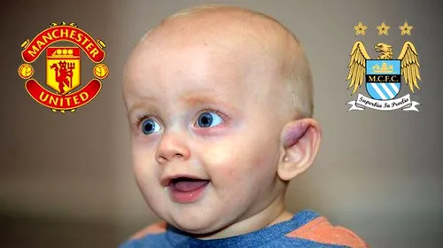 Un bărbat și-a pus copilul de șapte luni pe eBay pentru a licita echipa pe care o va susține: „E distractiv. O să țină cu Manchester United sau cu Manchester City”
