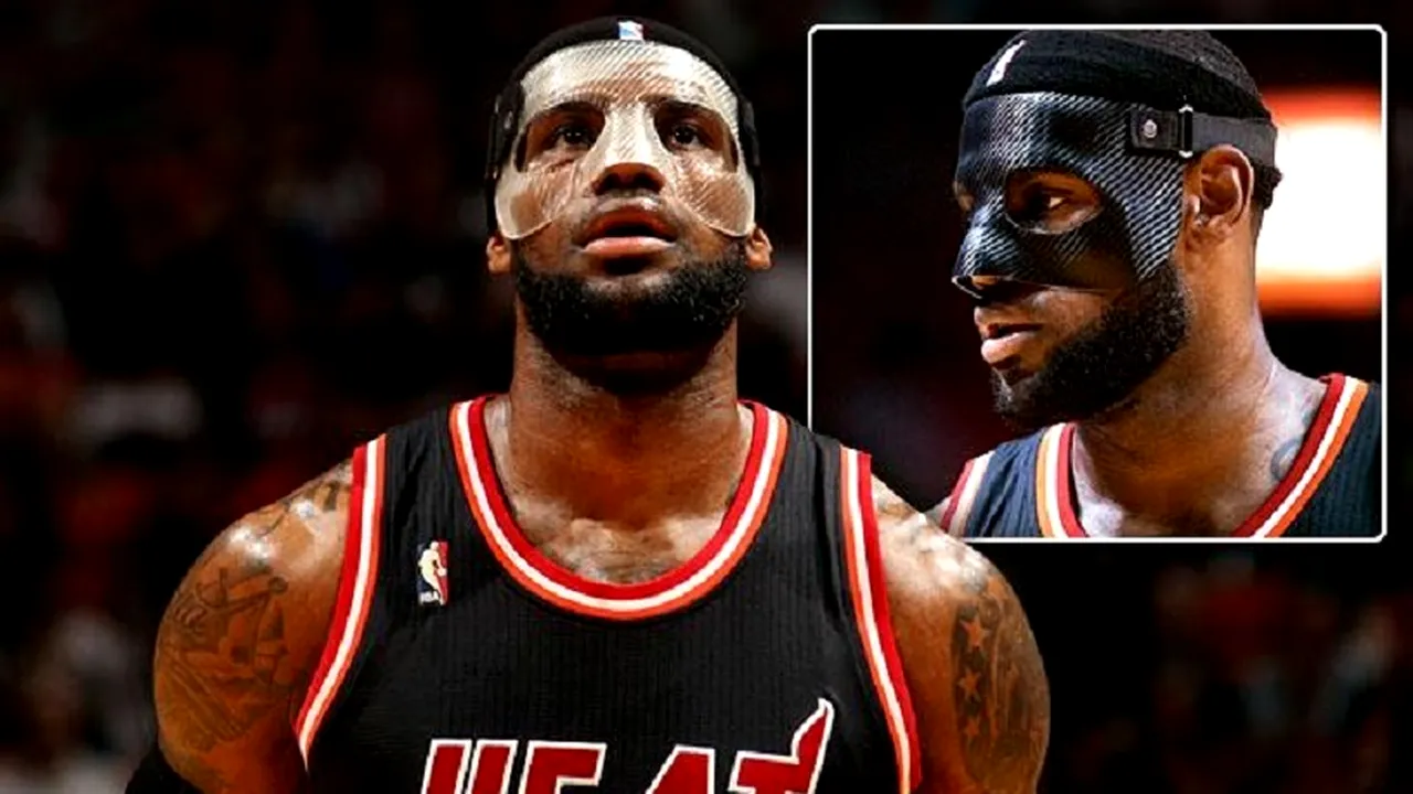 Altă mască, același LeBron. Superstarul lui Heat continuă să joace excelent cu nasul rupt