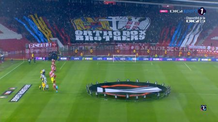 Scenografia care a unit Serbia şi România la Steaua Roşie - FCSB, care l-a impresionat sigur şi pe Gigi Becali
