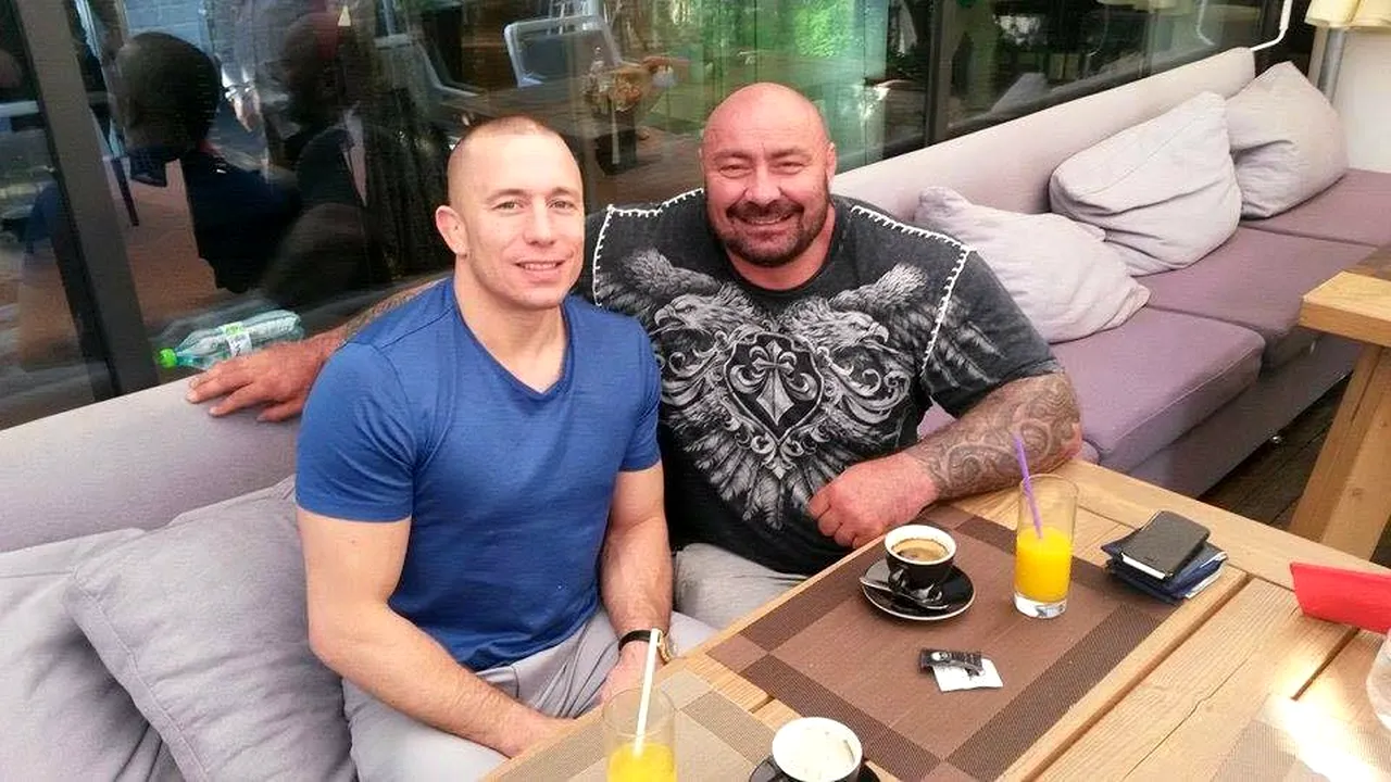 Campionul UFC George Saint-Pierre a filmat în România! S-a întâlnit cu Sandu Lungu și i-a dat sfaturi pentru gala Real Xtreme Fighting de la Cluj-Napoca