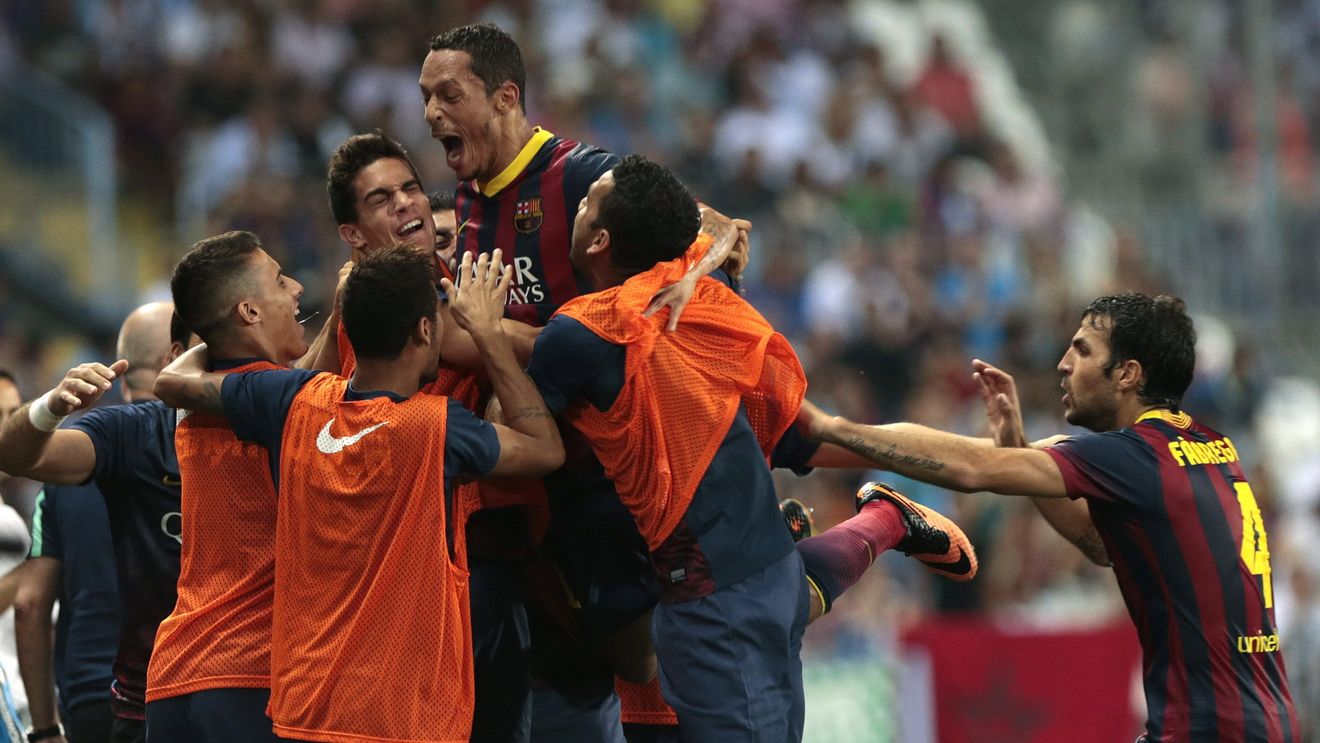 "Bijuteria" lui Adriano a fost suficientă! Super-gol dat de brazilian. Malaga - Barcelona 0-1