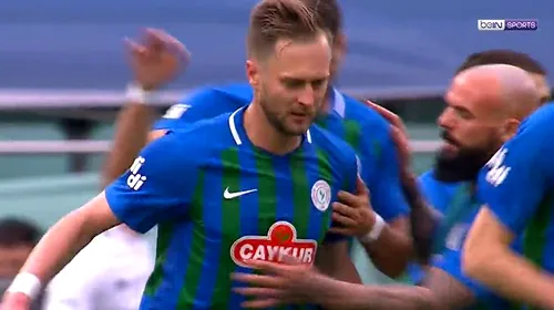 Damjan Djokovic a înscris primul gol pentru Rizespor, în Turcia. Cum a revenit formația sa în meciul cu Konyspor | VIDEO