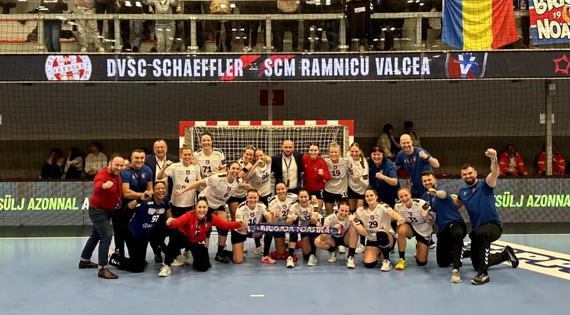 EHF European League, turul 3 preliminar, DVSC Schaeffler - SCM Rm. Vâlcea 28-31 (în tur: 33-31)