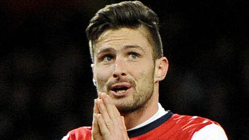 Olivier Giroud, omul serii în Liga Campionilor. Atacantul de 29 de ani a reușit primul său hat-trick pentru Arsenal