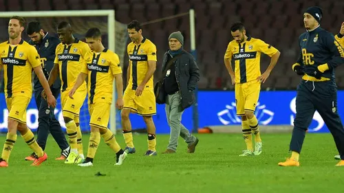 Decizie drastică: Parma a fost retrogradată în liga a patra. Clubul este în faliment și nu a găsit un investitor care să plătească datoriile